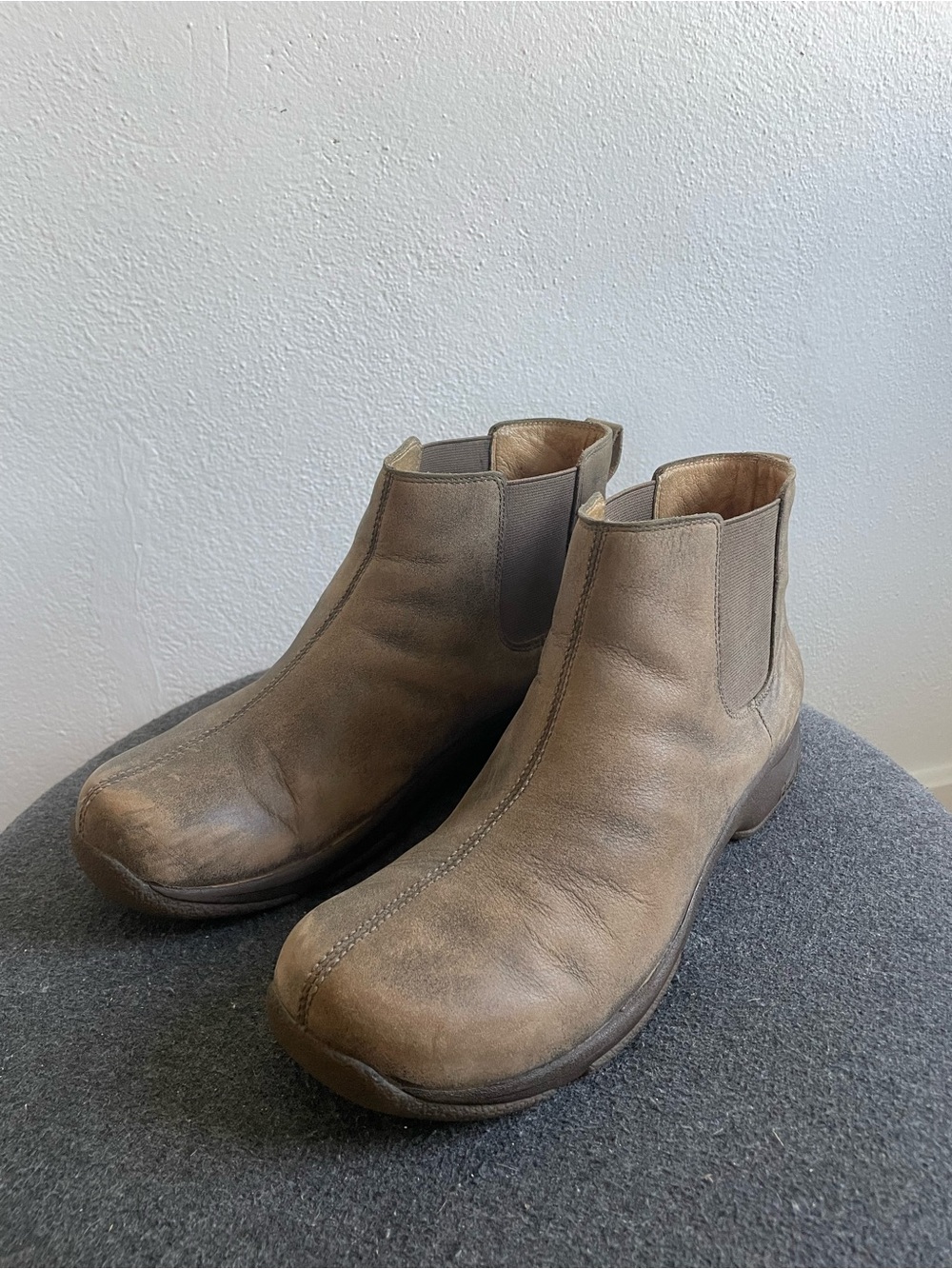 Dansko Brown Leather Chelsea Ankle Booties